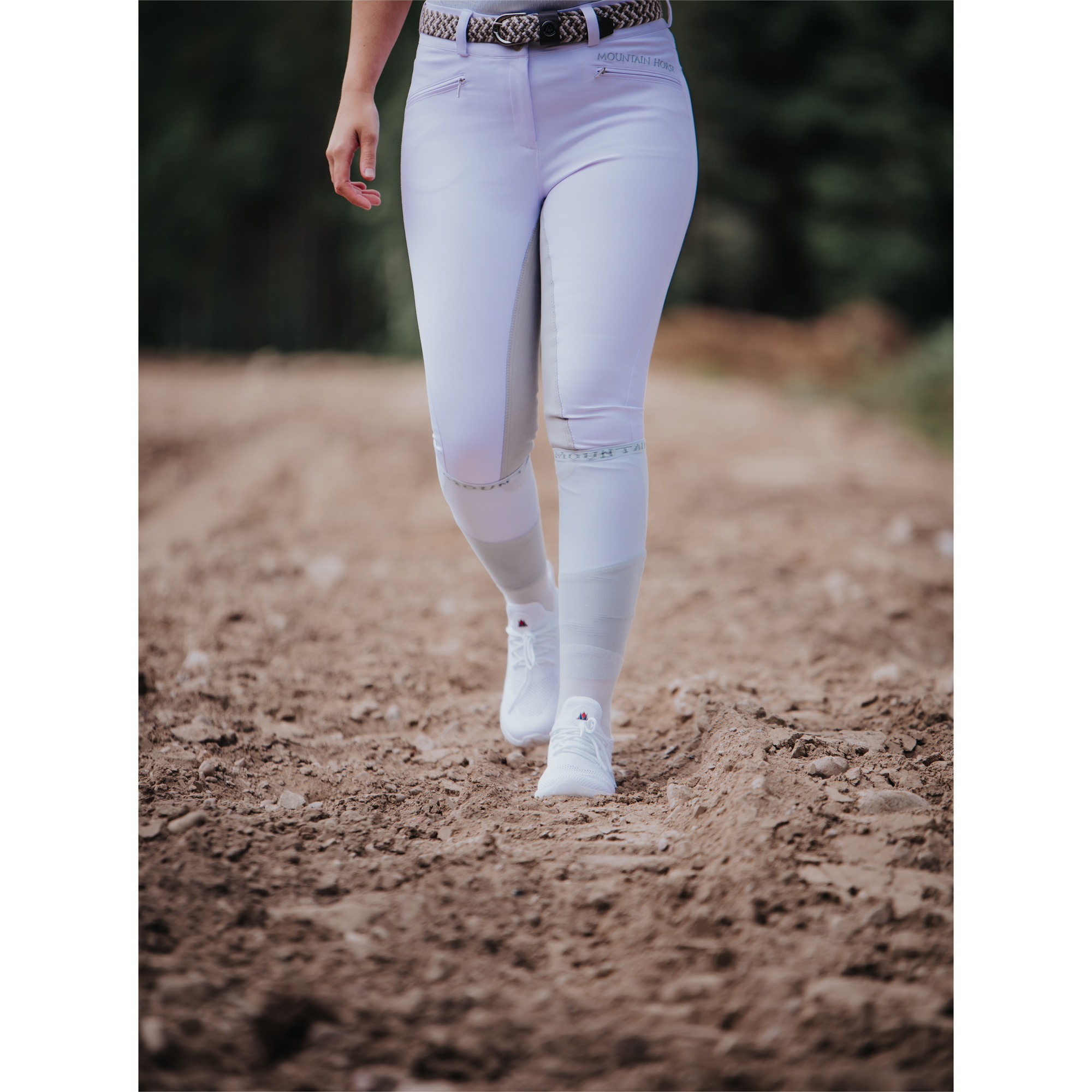 Mountain Horse Damen Diana Clarino Vollbesatzreithose 053240200 - Weiß